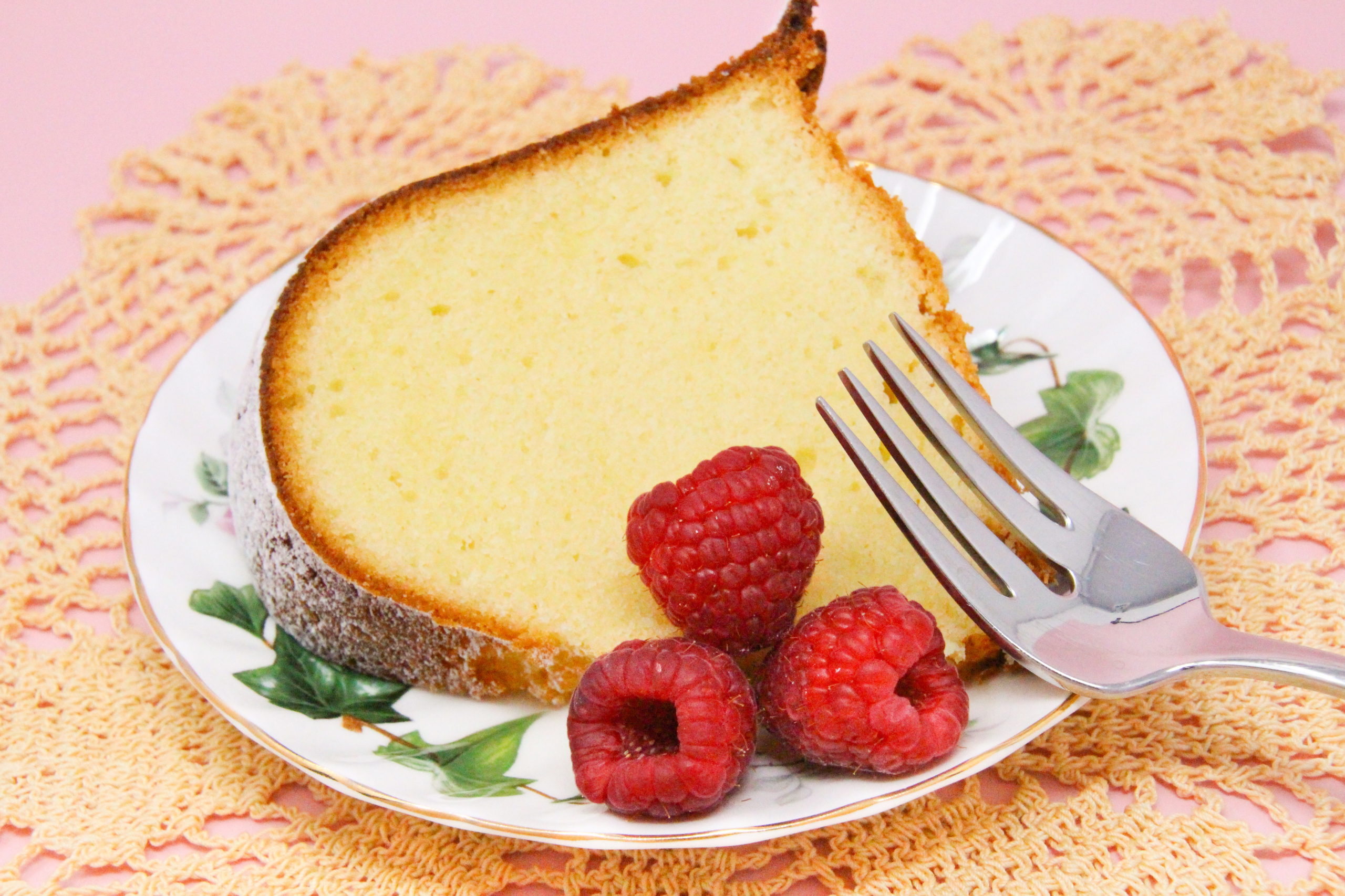 Old-Fashioned Pound Cake is an ultra rich, dense cake that is perfect on it's own or used as a canvas for berries, ice cream, or whipped cream to satisfy your sweet tooth. Recipe shared with permission granted by Valerie Burns, author of A CUP OF FLOUR, A PINCH OF DEATH. 