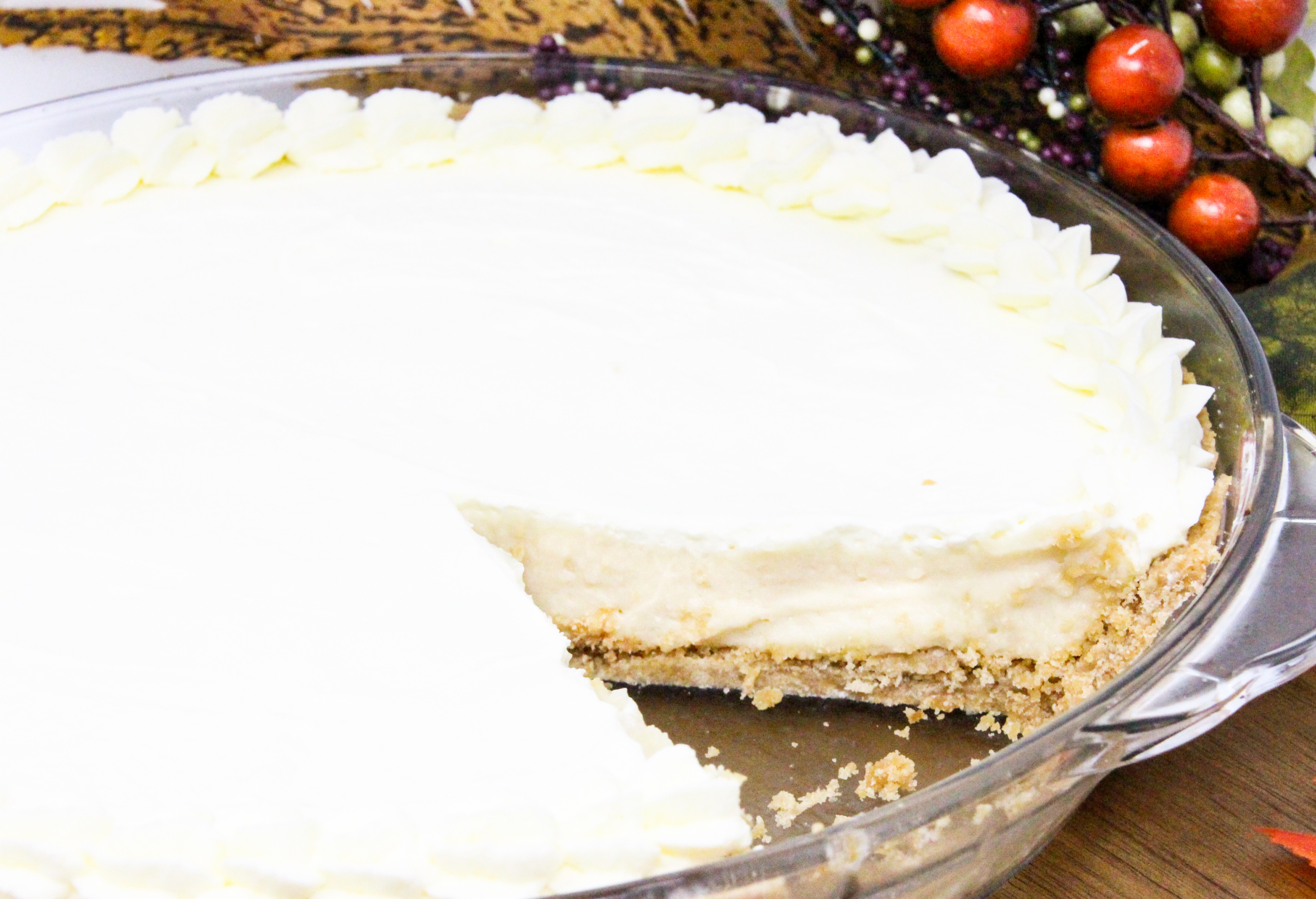 Maple cream pie starts with a graham cracker crust to provide both a pleasing crunchy contrast and a subtle flavor, while the maple shines through in the rich and creamy custard filling. Recipe was created by Cinnamon & Sugar for Catherine Bruns, author of IN THE BLINK OF A PIE. 