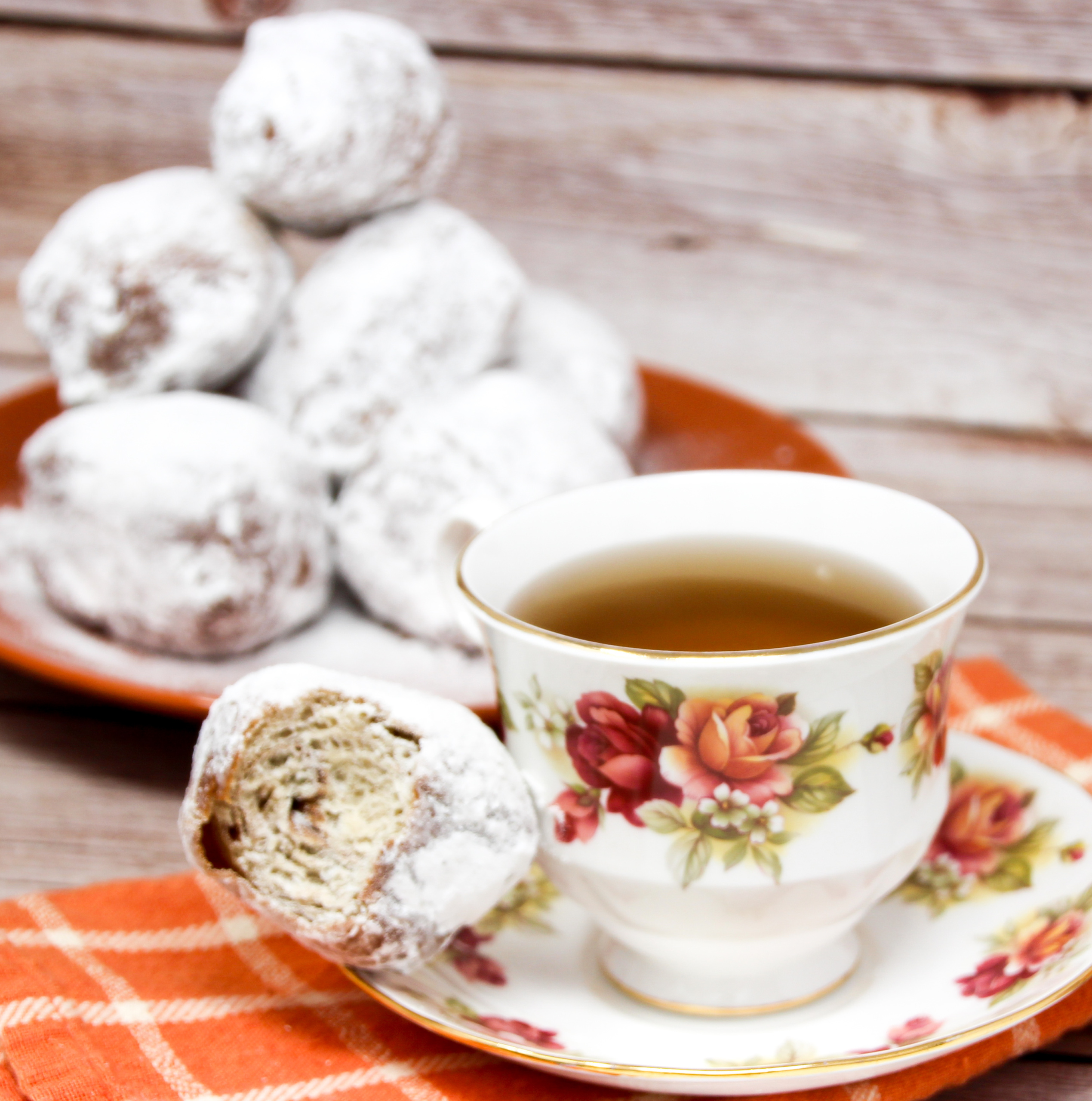 With the addition of a generous amount of pumpkin spice, these Blameless Pumpkin-Spice Swirl Beignets are definitely not short on flavor or enjoyment despite skim milk and only a small amount of butter being used. Recipe shared with permission granted by Ginger Bolton, author of BLAME THE BEIGNETS. 