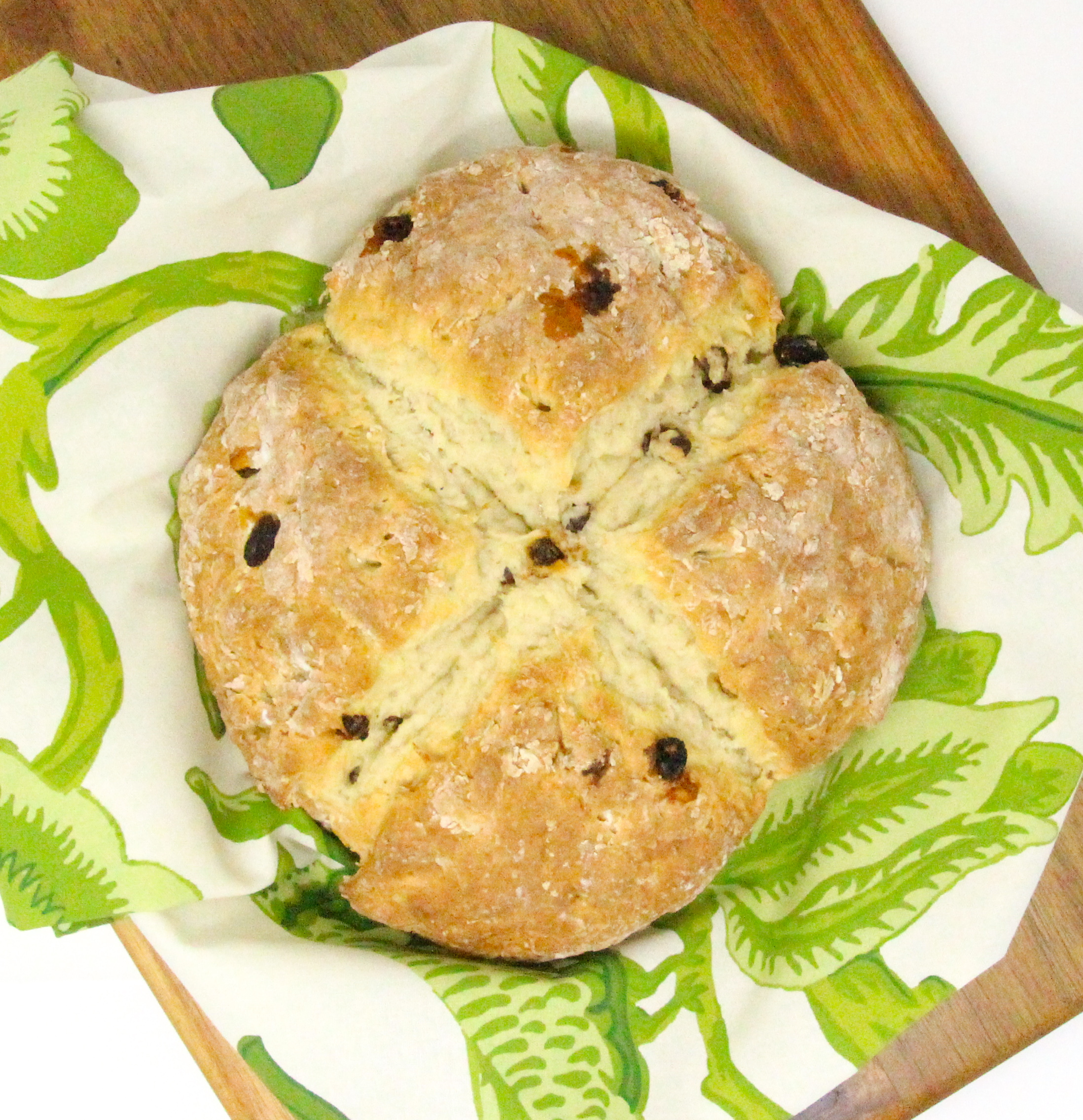 Traditional Irish Soda Bread is actually quite easy to make since there's no kneading or dough rising time required. With a slathering of creamy butter, this dense and flavorful bread is a delicious accompaniment to any meal--whether or not it's St. Patrick's Day. Recipe shared with permission granted by Carlene O'Connor, author of IRISH SODA BREAD MURDER. 