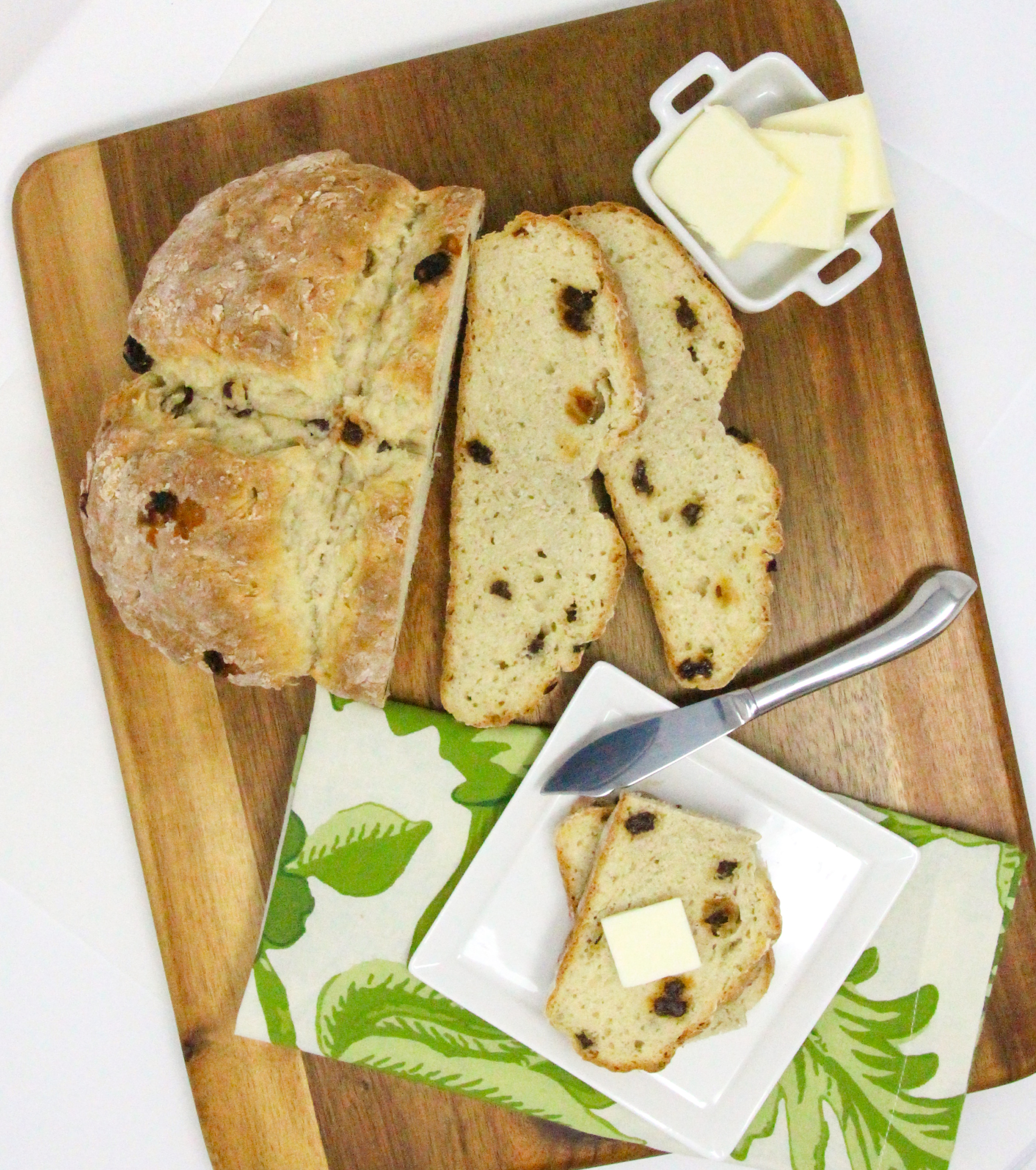 Traditional Irish Soda Bread is actually quite easy to make since there's no kneading or dough rising time required. With a slathering of creamy butter, this dense and flavorful bread is a delicious accompaniment to any meal--whether or not it's St. Patrick's Day. Recipe shared with permission granted by Carlene O'Connor, author of IRISH SODA BREAD MURDER. 