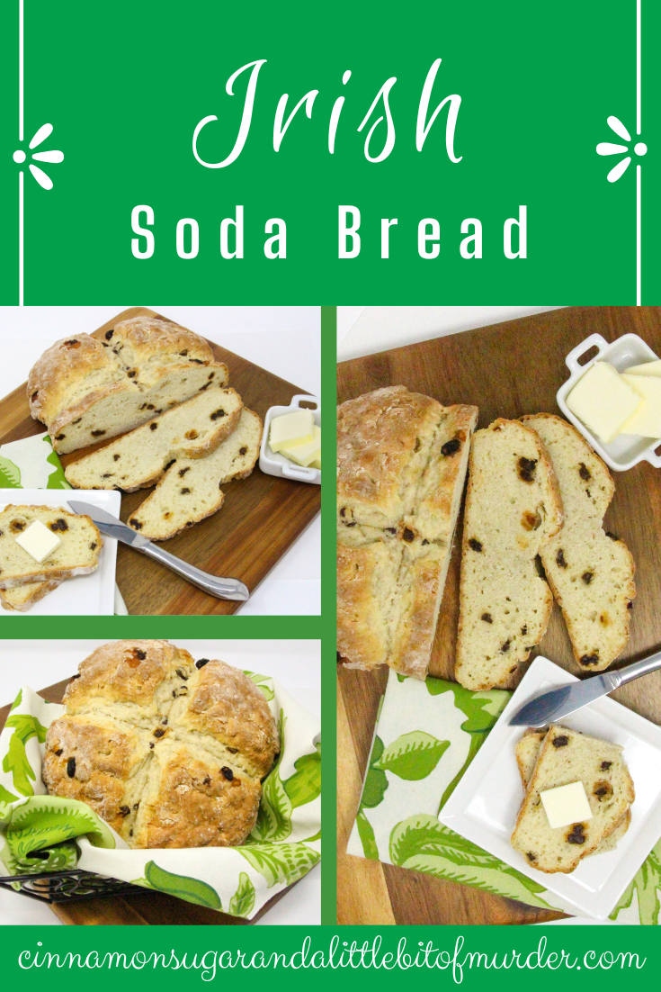 Traditional Irish Soda Bread is actually quite easy to make since there's no kneading or dough rising time required. With a slathering of creamy butter, this dense and flavorful bread is a delicious accompaniment to any meal--whether or not it's St. Patrick's Day. Recipe shared with permission granted by Carlene O'Connor, author of IRISH SODA BREAD MURDER. 