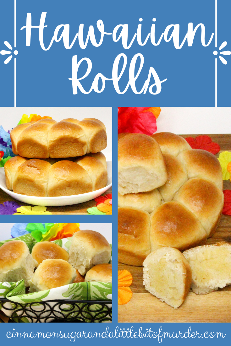Soft and sweet, Hawaiian Rolls have a tropical taste thanks to the use of pineapple juice. These are perfect on their own, slathered with butter, or make an ideal base for BBQ pulled pork sliders, Hawaiian style. Recipe created by Cinnamon &amp; Sugar for Catherine Bruns, author of DEATH OF THE HULA GIRL.