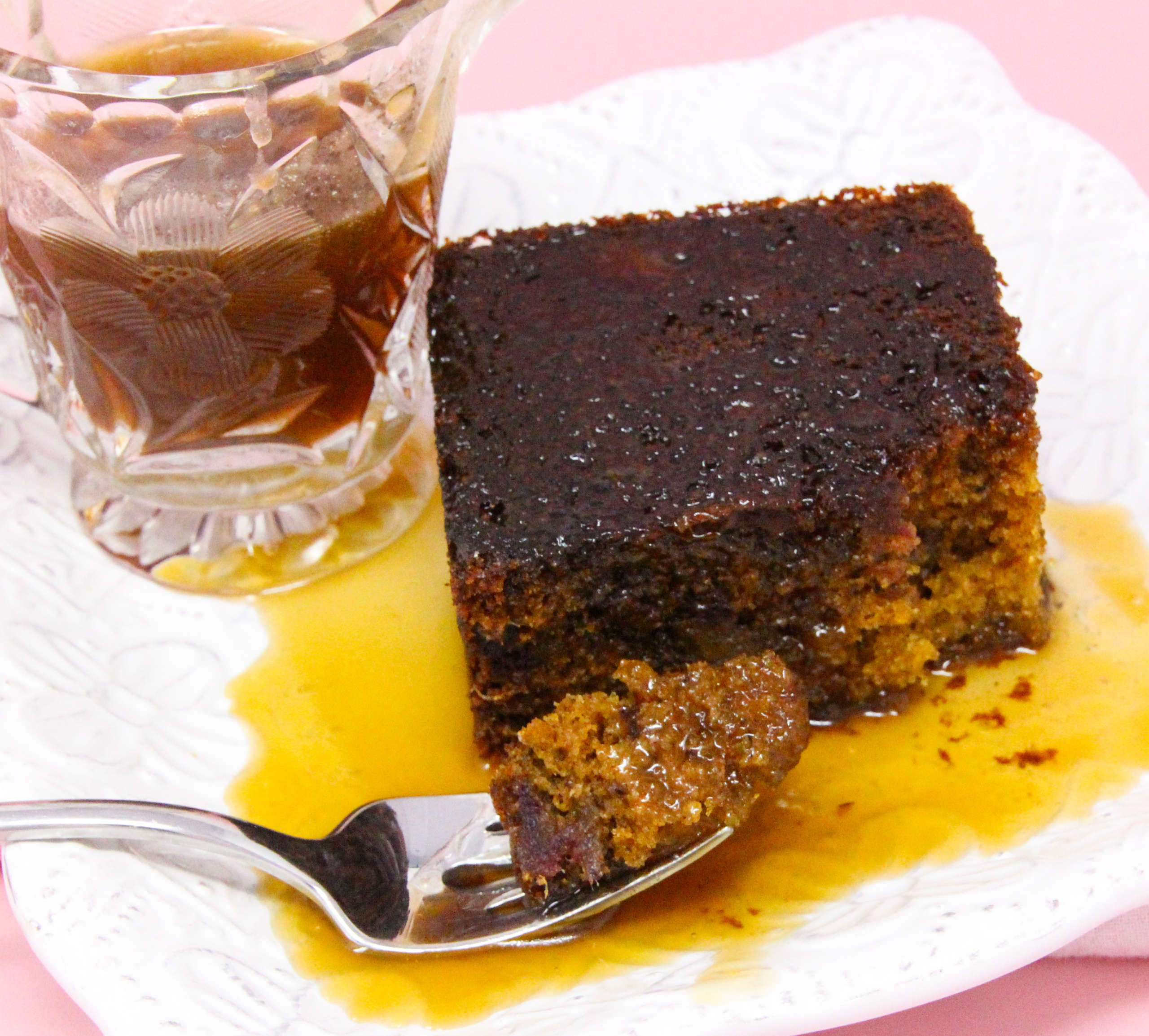 Dates make the Sticky Toffee Pudding cake super moist, but it’s the toffee sauce that ratchets up the wow factor. Delicious all on its own, or add a scoop of vanilla ice cream with the warm sauce for even more perfection. Recipe shared with permission granted by Vicki Delany, author of TEA WITH JAM & DREAD.