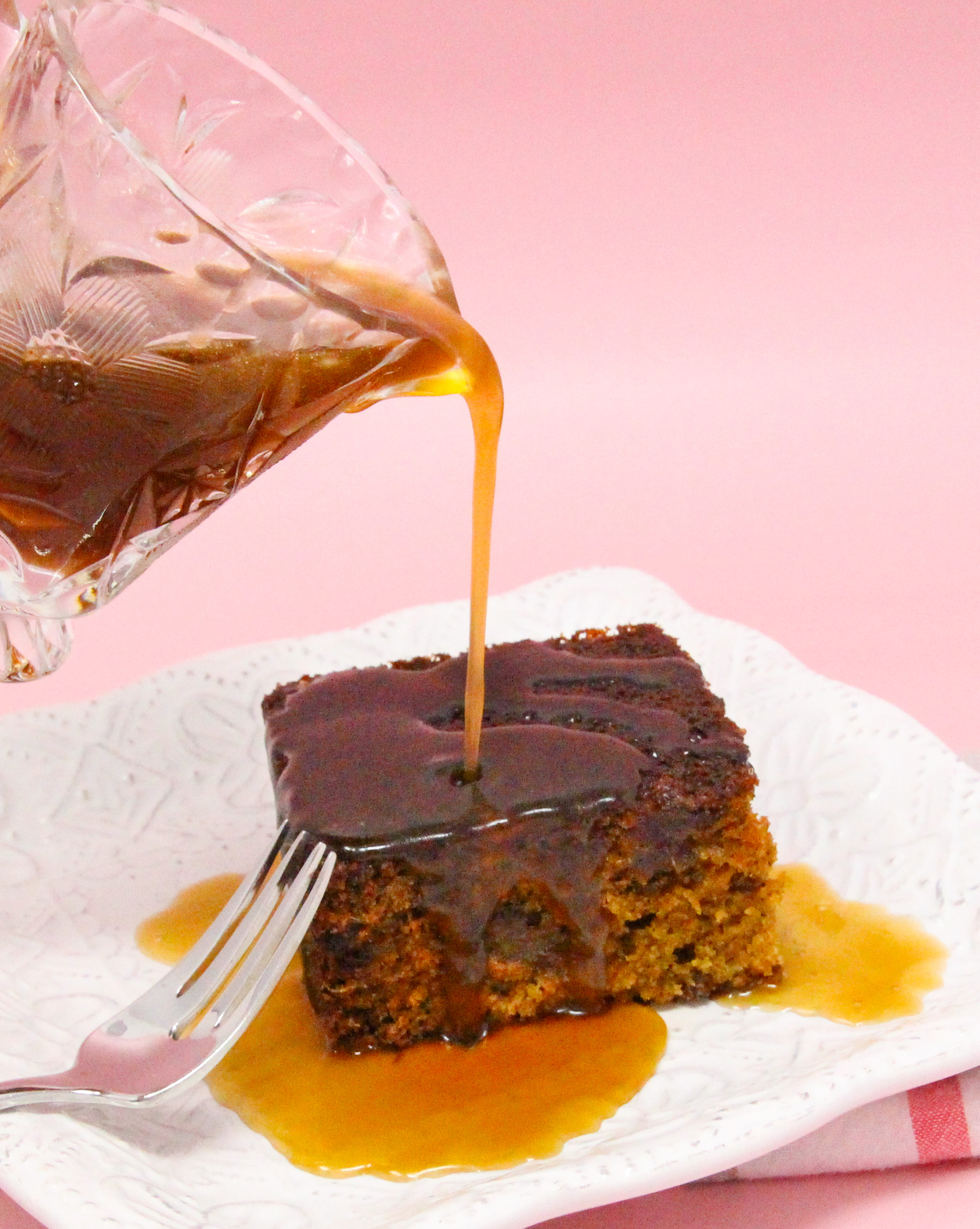 Dates make the Sticky Toffee Pudding cake super moist, but it’s the toffee sauce that ratchets up the wow factor. Delicious all on its own, or add a scoop of vanilla ice cream with the warm sauce for even more perfection. Recipe shared with permission granted by Vicki Delany, author of TEA WITH JAM & DREAD.