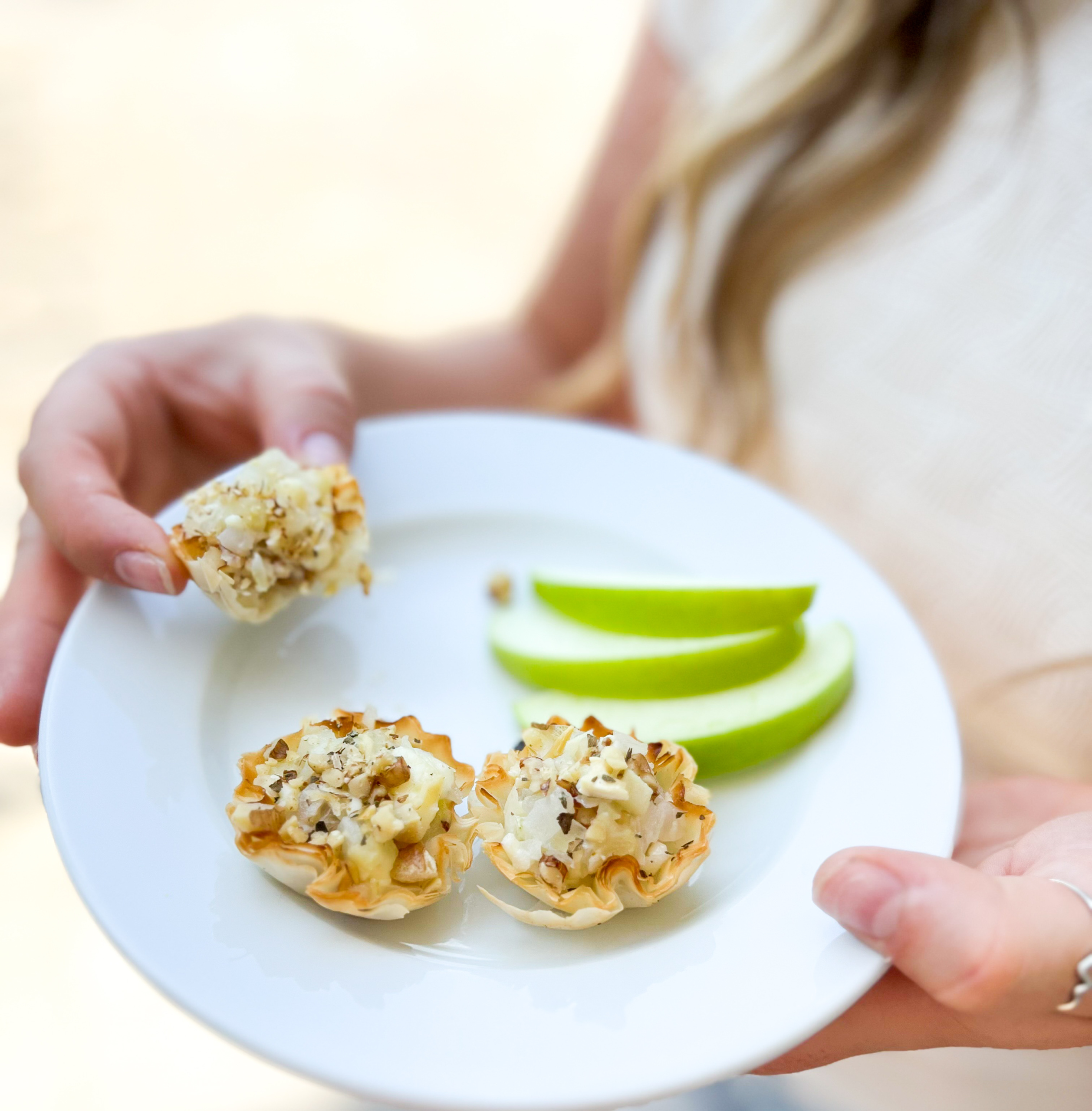 Grant’s Bleu Cheese Tarts--mini bite-sized appetizers-- are filled with a sweet and savory mixture of apple, bleu cheese, and onion. These easy to make nibbles go perfectly with a glass of white wine and will enhance any appetizer platter. Recipe shared with permission granted by Linda Reilly, author of EDAM AND WEEP. 