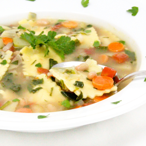 Ravioli Vegetable Soup - Cinnamon and Sugar